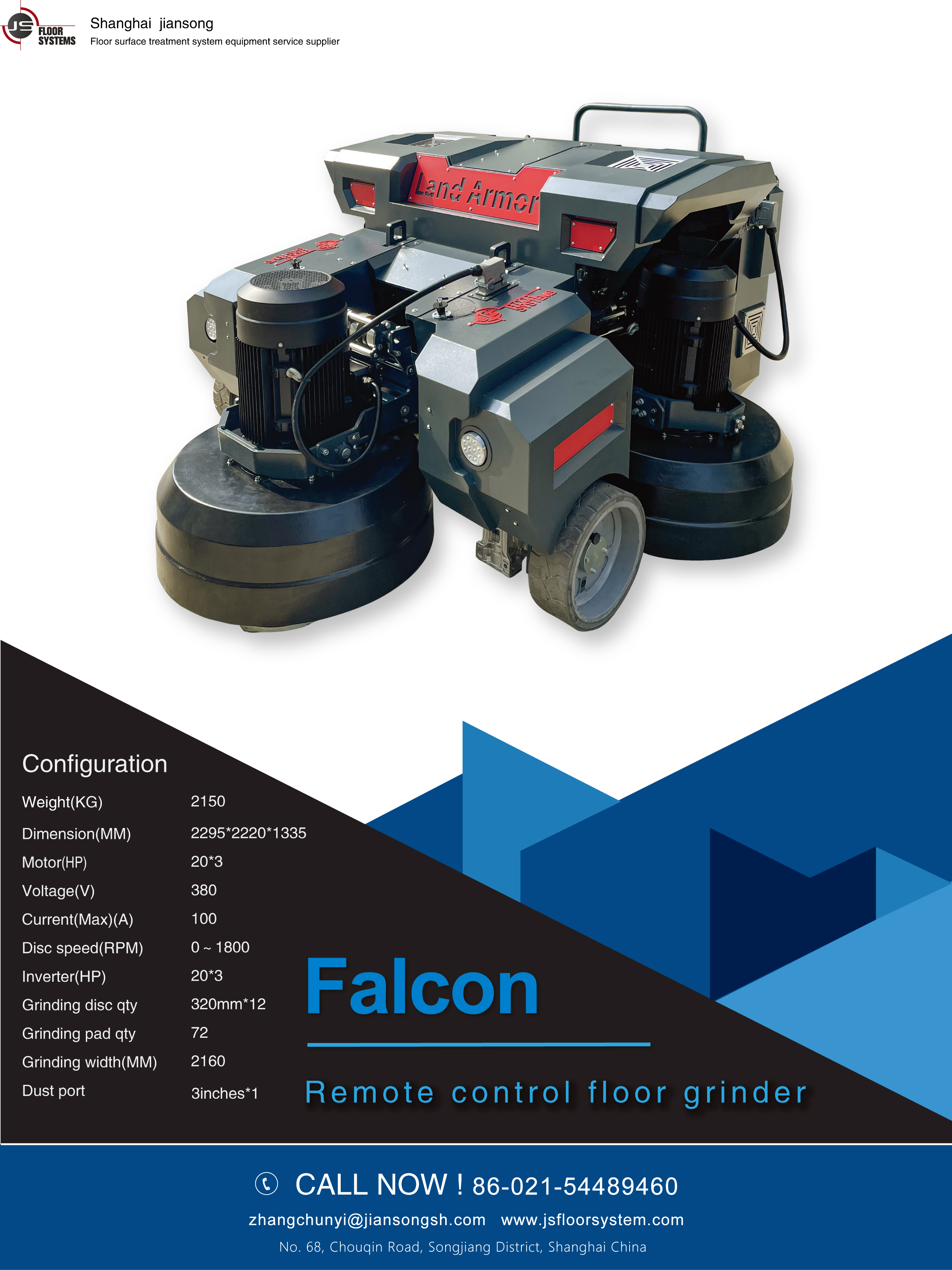 Falcon floor grinder
